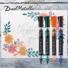 Pentel Dual Metallic Brush Pen Set 1 – 4 Colors (Black, Pink, Orange, Violet)