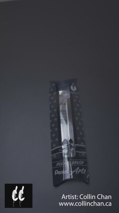 Pentel Arts Pocket Brush Pen Refill Black For GFKP3 - 4pcs