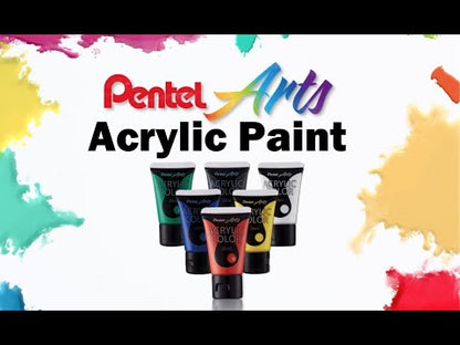 Pentel Arts Acrylic Colour Paint Set 12 Colours